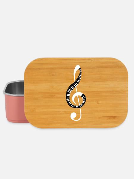 Treble-Spirale aus Klaviertasten - Lunch Box - Hellrosa