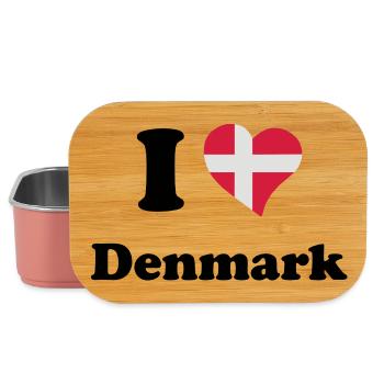 I love Denmark - Ich liebe Dänemark - Lunch Box - Hellrosa - Vorne