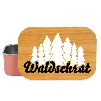 Waldschrat – Spruch für Outdoor- und Waldfans - Lunch Box - Hellrosa - Vorne