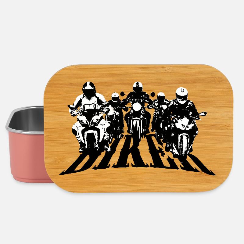 Groupe de motards Noir/Blanc - Boîte à goûter - rose clair