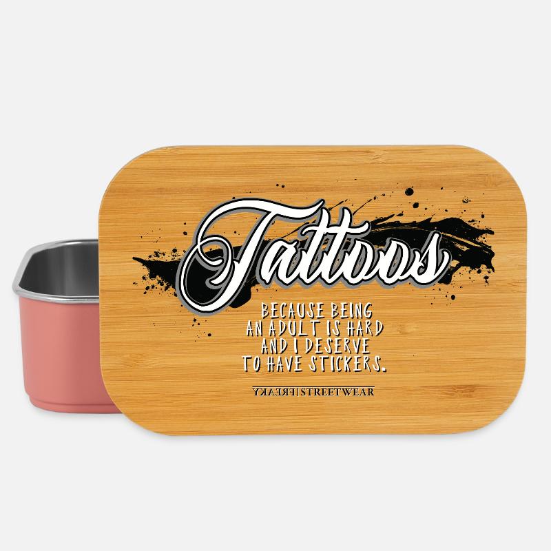 Tatouages - Boîte à goûter - rose clair