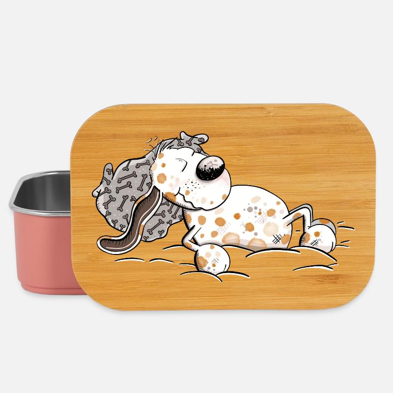 Sleeping Dog Tired Dream - Lunch Box - light pink