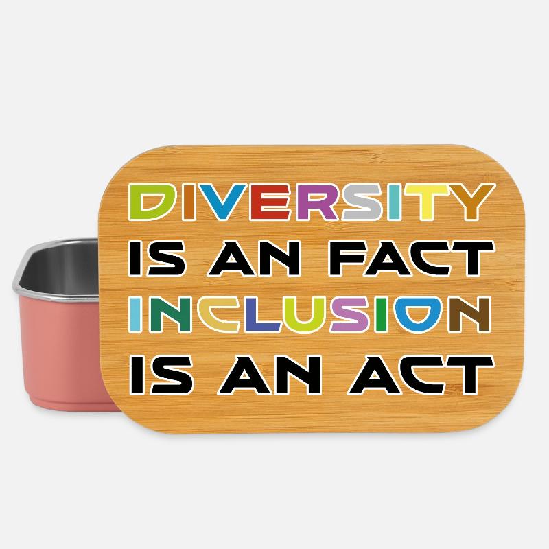 Diversity is a fact, inclusion is action - Lunch Box - light pink