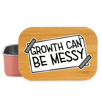 Growth Can Be Messy Persönlich Wachstum Zitat Logo - Lunch Box - Hellrosa - Vorne