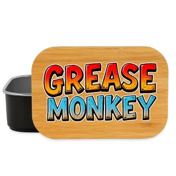 GreaseMonkey Cartoon-Text - Lunch Box - Schwarz - Vorne