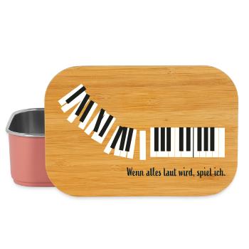 Wenn alles laut wird, spiel ich. - Lunch Box - Hellrosa - Vorne