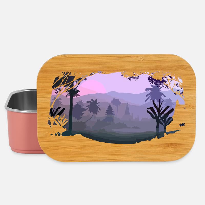 Paysage - Boîte à goûter - rose clair