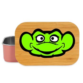Frog Toad Smiles Funny Comic Happy Cool - Lunch Box - light pink - Front