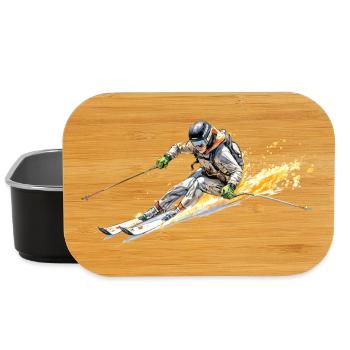 Skifahrer - Lunch Box - Schwarz - Vorne