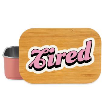 Tired Pink Retro Script Logo - Lunch Box - Hellrosa - Vorne
