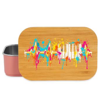 Neon Tasten Farbspritzer - Lunch Box - Hellrosa - Vorne
