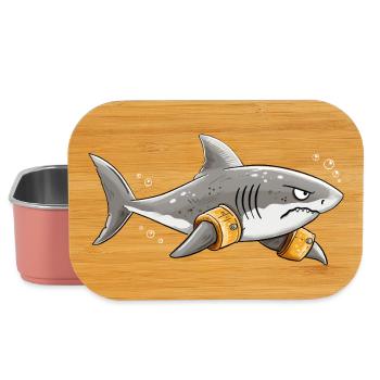Hai Schwimmflügel Schwimmlehrer Meer Humor - Lunch Box - Hellrosa - Vorne