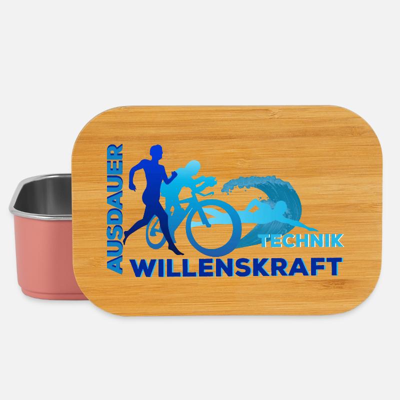 Triathlon - Ausdauer - Technik - Willenskraft - Lunch Box - Hellrosa