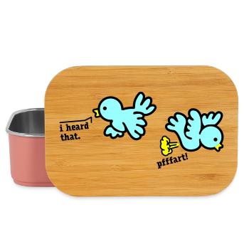 when birds fart - Lunch Box - light pink - Front