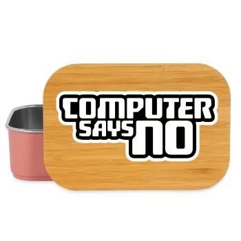 Computer Says No Lustig Programmierer Nerd Technik - Lunch Box - Hellrosa - Vorne