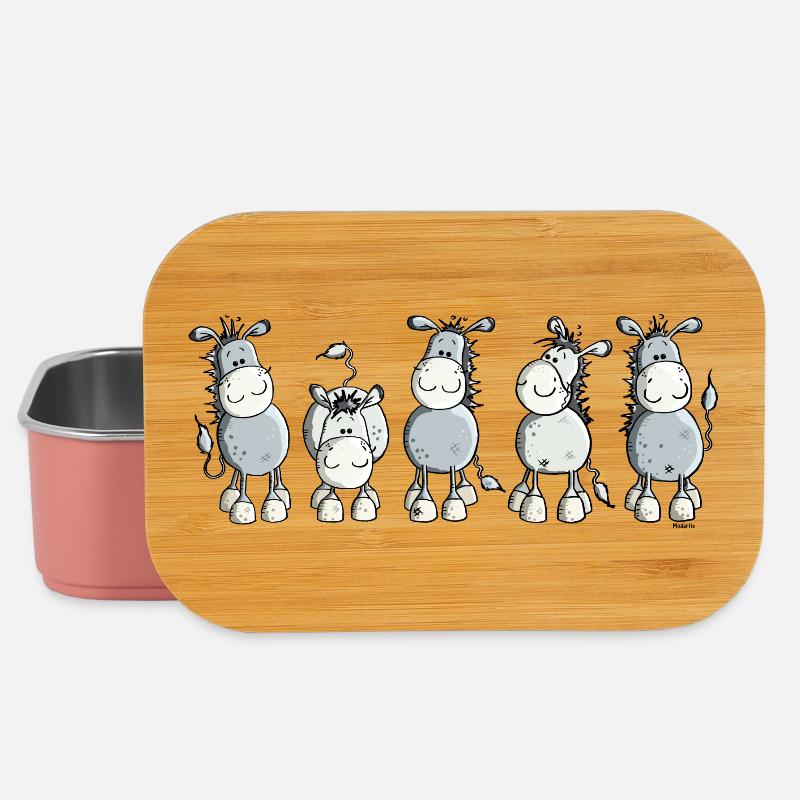 Funny Esel - Hausesel - Lunch Box - Hellrosa