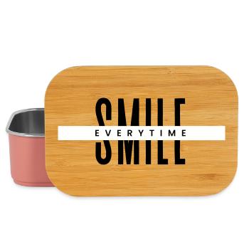 Smile Everytime – Minimal Positive Typography - Lunch Box - light pink - Front