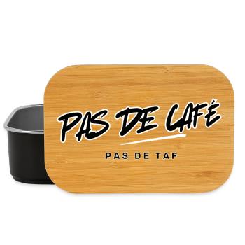 No Coffee Typographic Design - Lunch Box - black - Front