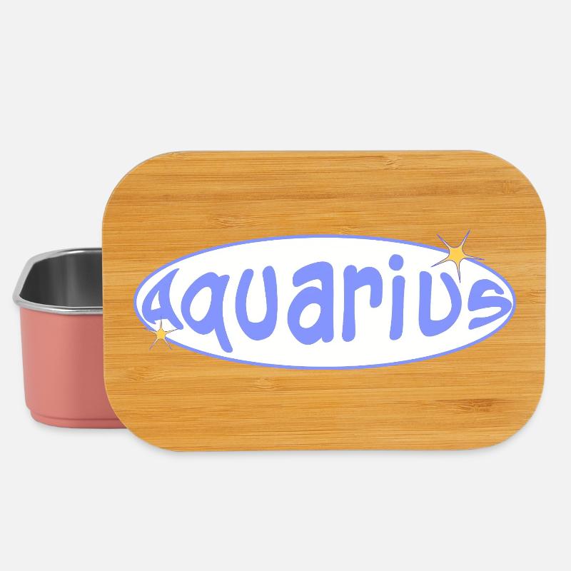 Aquarius Sign - Lunch Box - Hellrosa