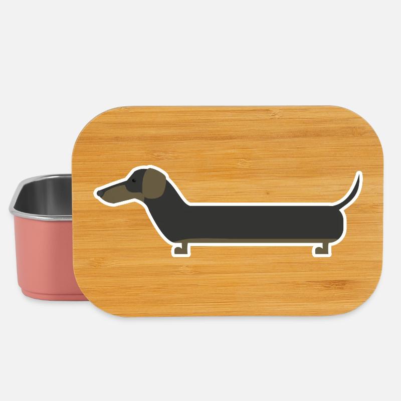dachshund - Lunch Box - light pink
