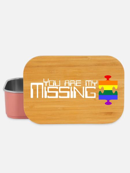 Du bist mein fehlendes Puzzleteil [Regenbogen] - Lunch Box - Hellrosa