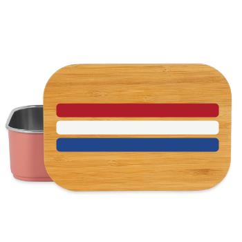 Niederlande Flagge Minimal - Fahne Fan Streifen De - Lunch Box - Hellrosa - Vorne