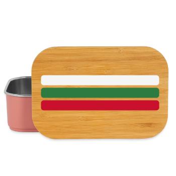 Bulgarien Flagge Minimal - Fahne Fan Streifen Desi - Lunch Box - Hellrosa - Vorne