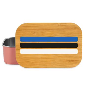 Estland Flagge Minimal - Fahne Fan Streifen Design - Lunch Box - Hellrosa - Vorne