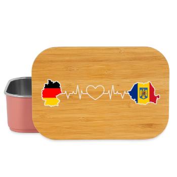 Heartbeat of Germany and Romania - Lunch Box - light pink - Front