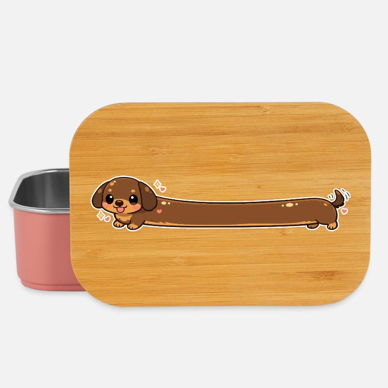 Long dachshund cute - Lunch Box - light pink