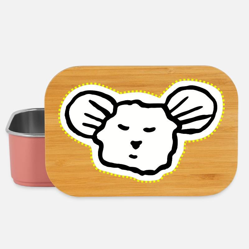 Cooles, schläfriges Maus-Gesicht Symbol - Lunch Box - Hellrosa