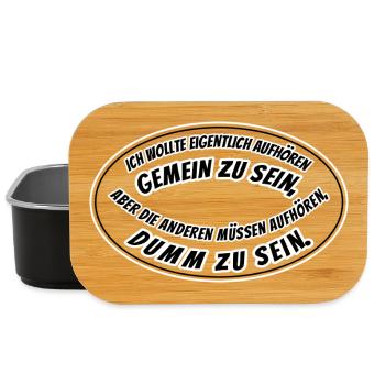 gemein und dumm - Lunch Box - Schwarz - Vorne