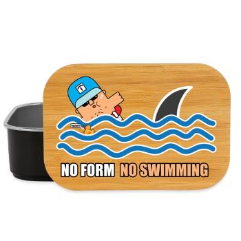 Dessin animé sans forme : pas de natation - Boîte à goûter - noir - Devant