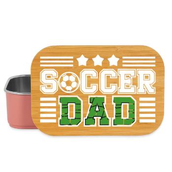 Soccer Father Pride Design avec un motif de balle - Boîte à goûter - rose clair - Devant