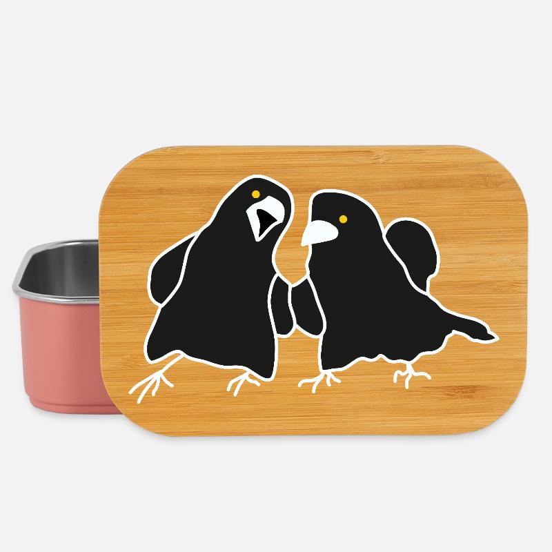 Minimalist Raven Duo - Lunch Box - light pink