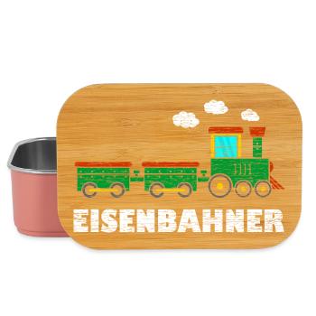 Eisenbahner Kinder Lokomotive Eisenbahn - Lunch Box - Hellrosa - Vorne