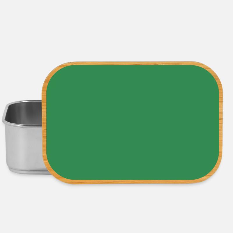 Abstract Green Rectangle Print - Lunch Box - silver