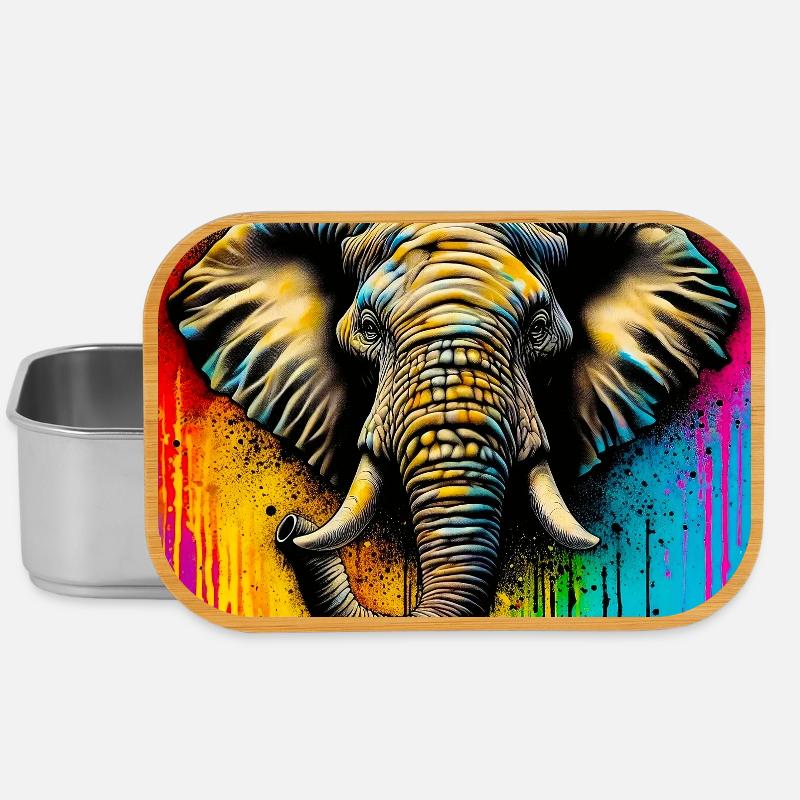 Elefant - Lunch Box - Silber