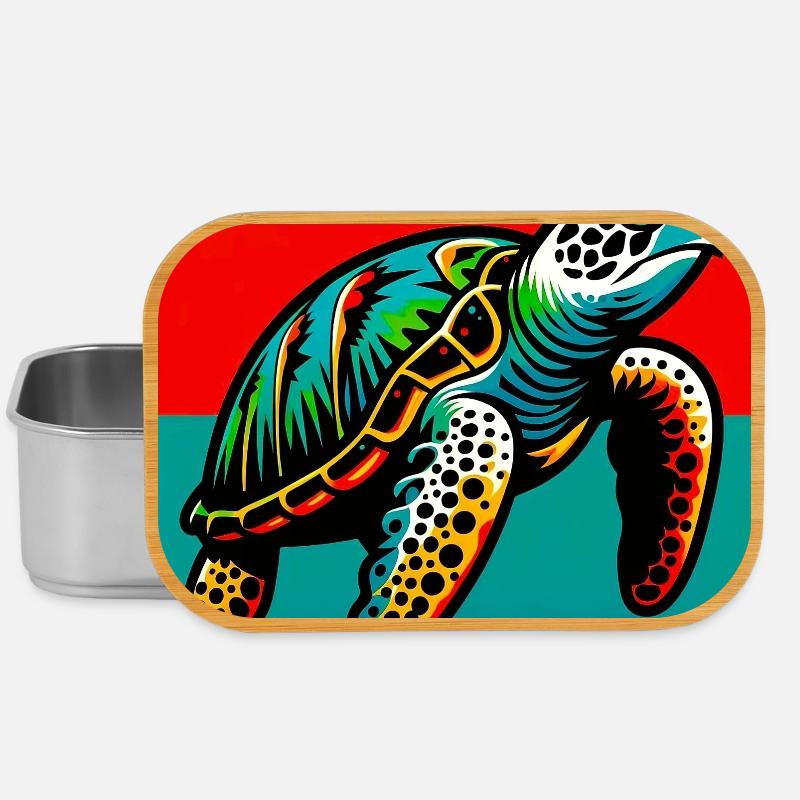 turtle - Lunch Box - silver