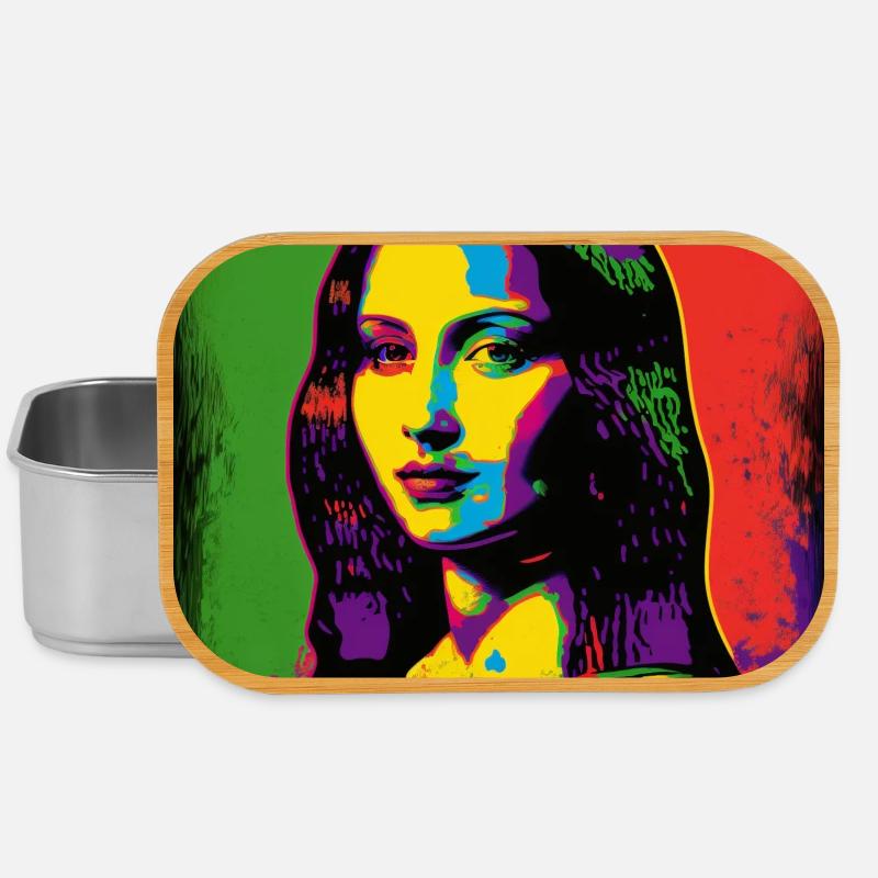 Portrait Pop Art - Boîte à goûter - argent