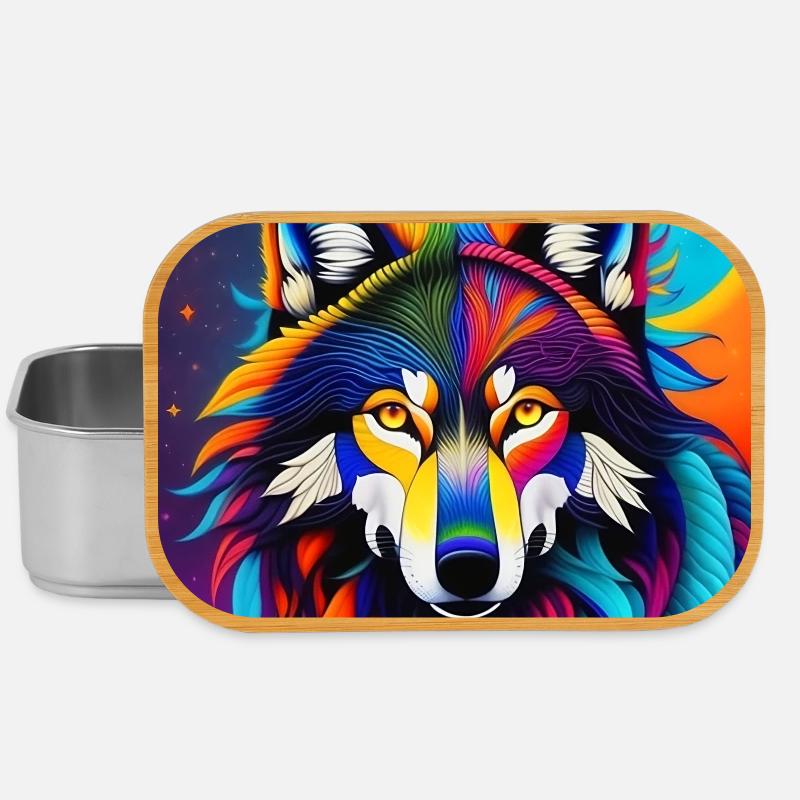 Wolf - Lunch Box - silver