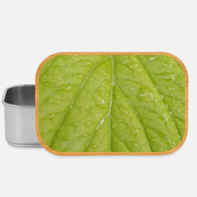 Green leaf - Lunch Box - silver