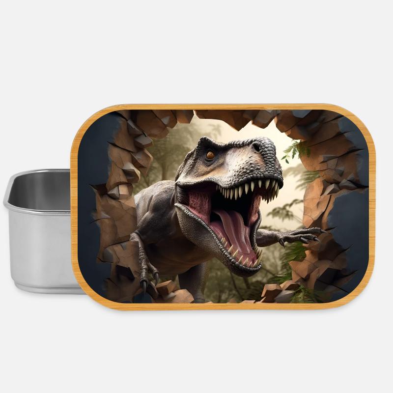T-Rex - Lunch Box - Silber