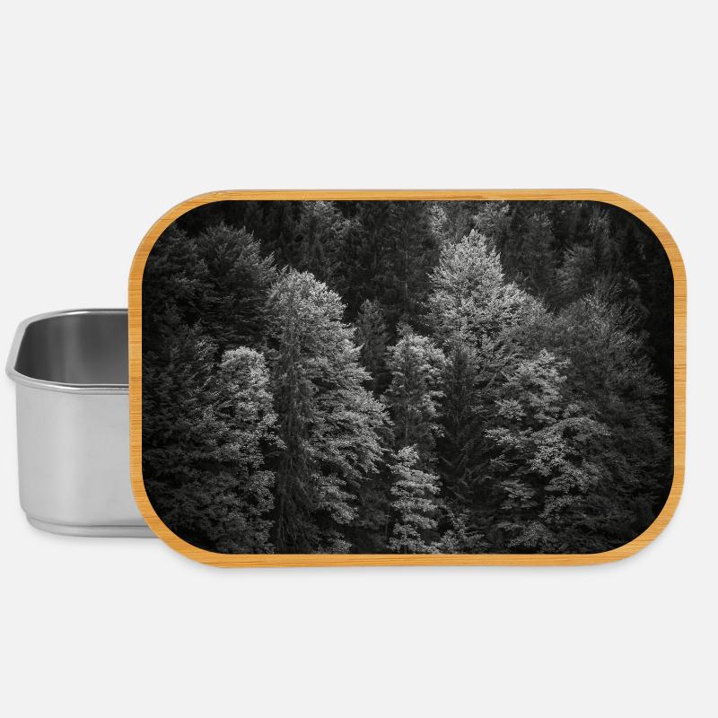 Bäume Herbst Bayern Eibsee Zugspitze Poster - Lunch Box - Silber