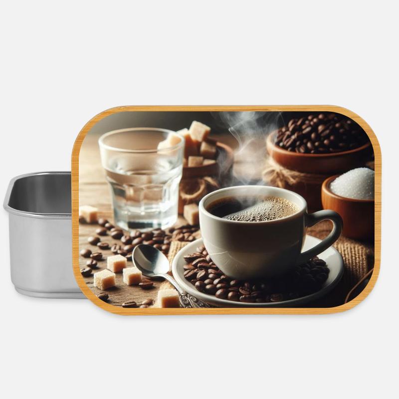 Tasse Kaffee - Lunch Box - Silber