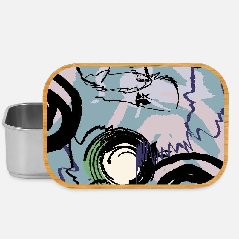Hand-drawn shapes - Lunch Box - silver