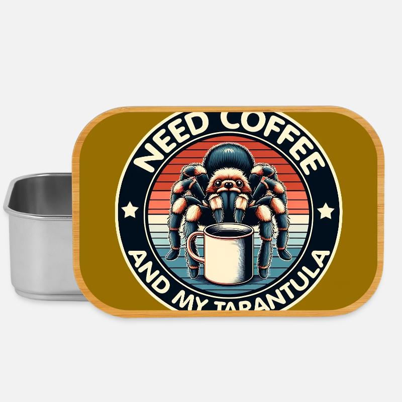 Just need coffee and my spider tarantula - Lunch Box - silver