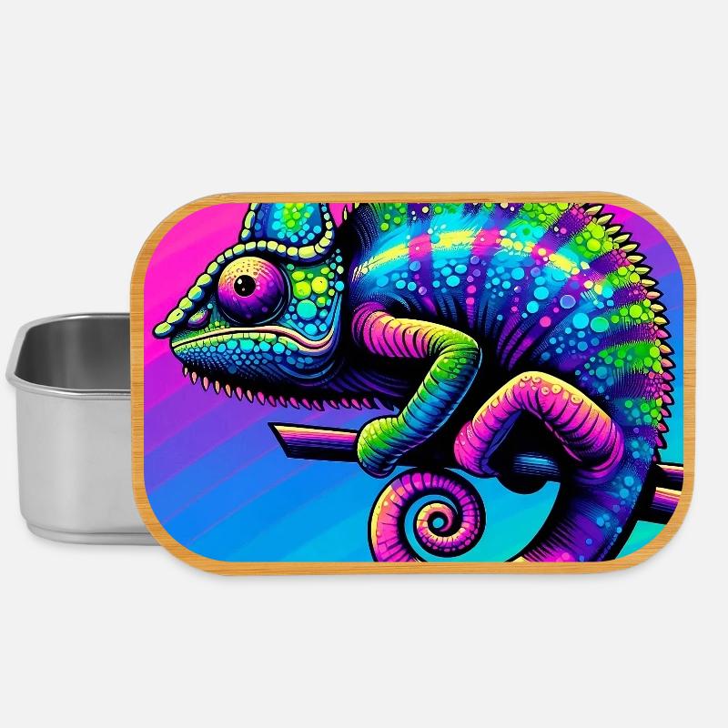 Chamäleon - Lunch Box - Silber