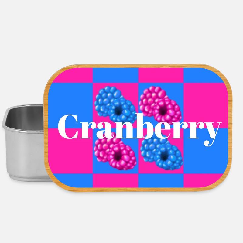 Vibrant berry patterns on color block background - Lunch Box - silver
