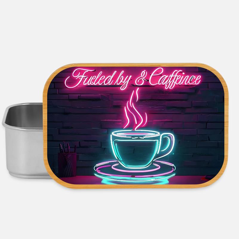 Neon Café Gâterie Citations Design - Boîte à goûter - argent